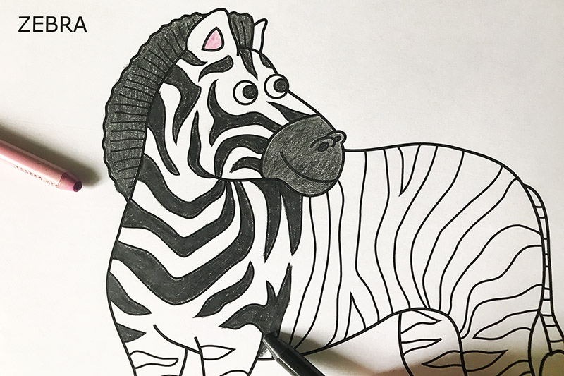 free printable zebra outline