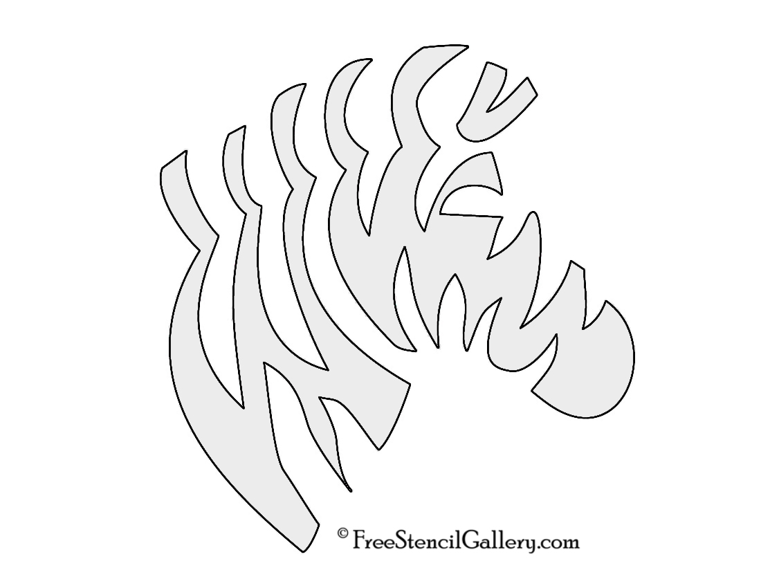 free printable zebra stencil