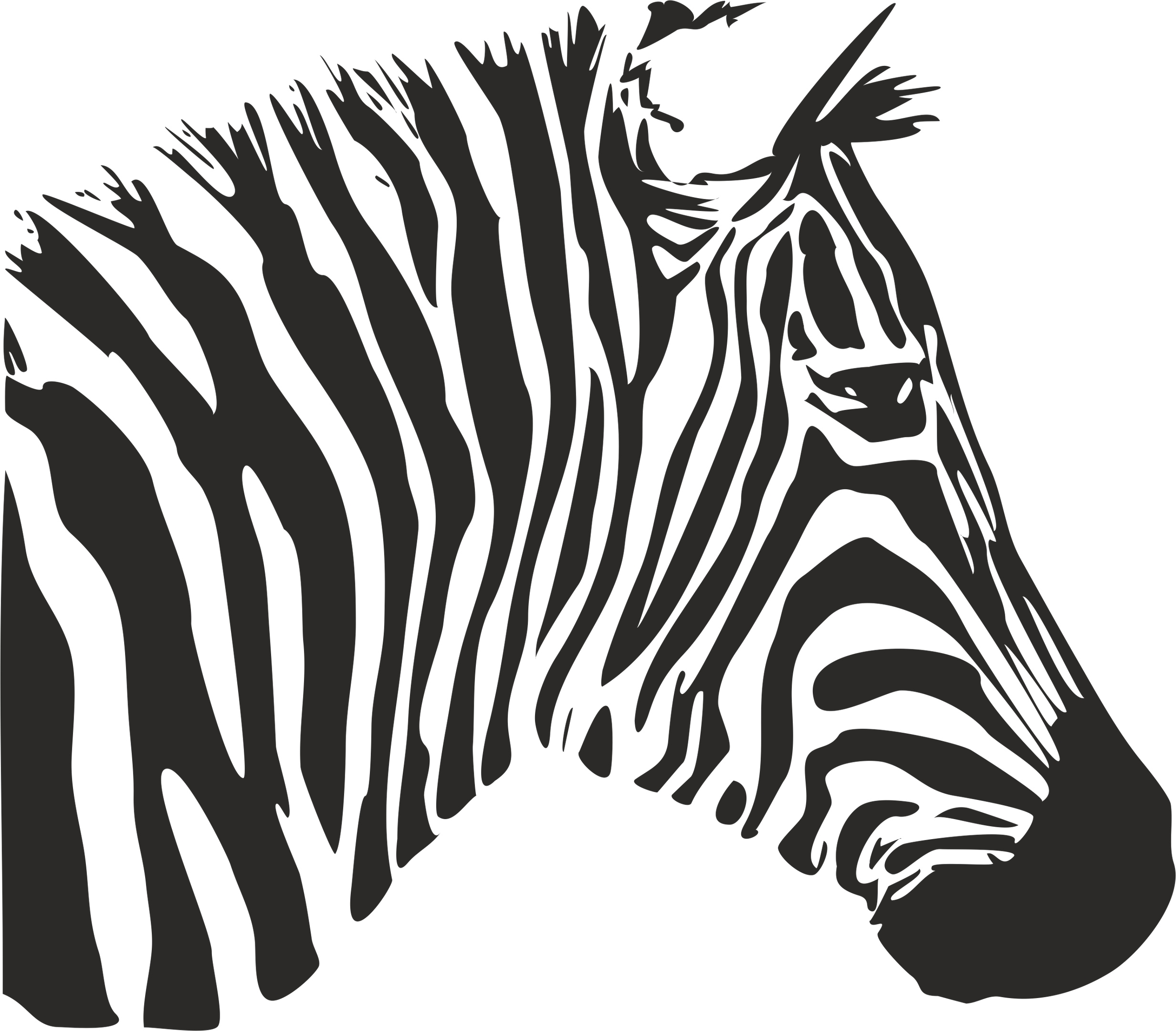 free printable zebra stencil
