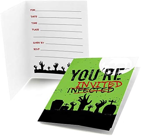 Amazon.com : Big Dot of Happiness Zombie Zone - Fill-in Halloween ...