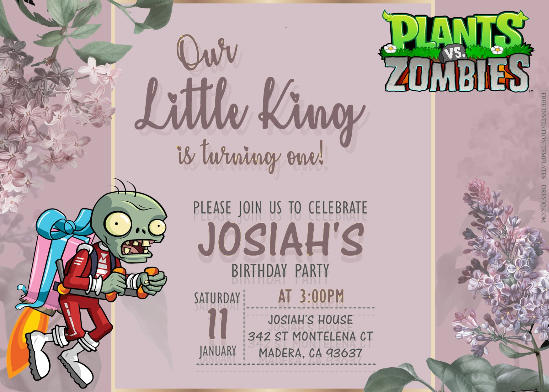 10-plants-vs-zombies-roll-out-birthday-invitation-templates-worksheets-library for Free Printable Plants Vs Zombies Birthday Invitations 10+ Plants Vs Zombies Roll Out Birthday Invitation Templates ... - Worksheets Library for Free Printable Plants Vs Zombies Birthday Invitations