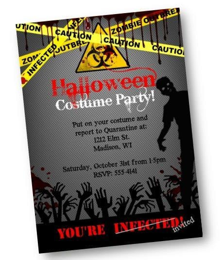 free printable zombie invitations