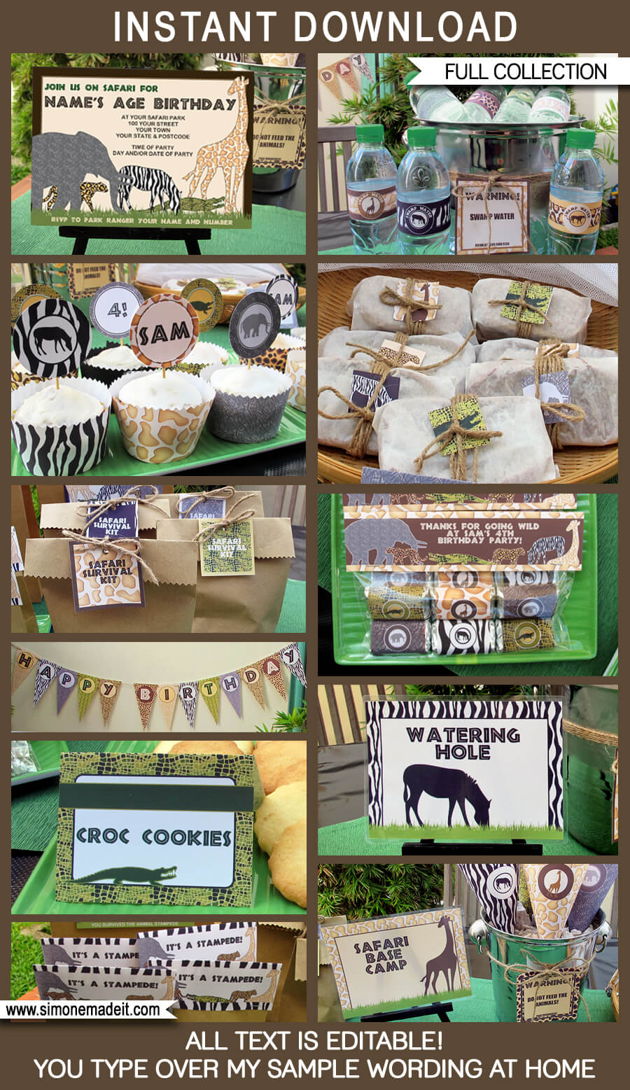 free printable zoo invitations