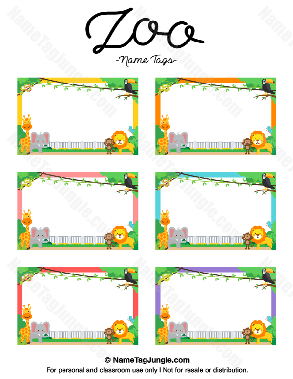 printable-zoo-name-tags-worksheets-library for Free Printable Farm Animal Name Tags Printable Zoo Name Tags - Worksheets Library for Free Printable Farm Animal Name Tags