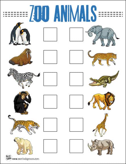 Kids Snack Mix with Zoo Scavenger Hunt