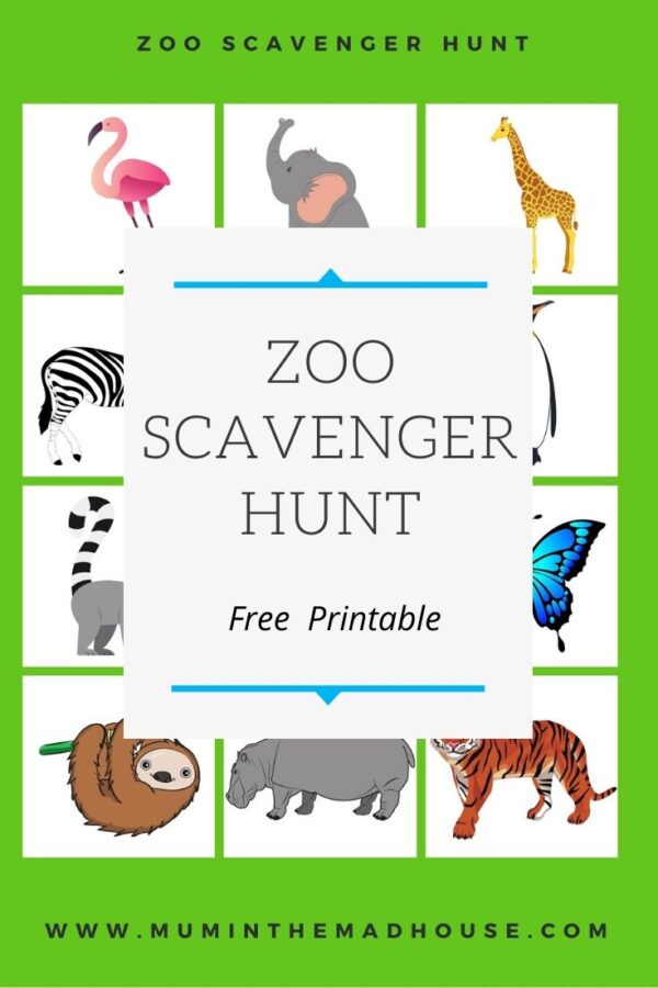 free printable zoo scavenger hunt