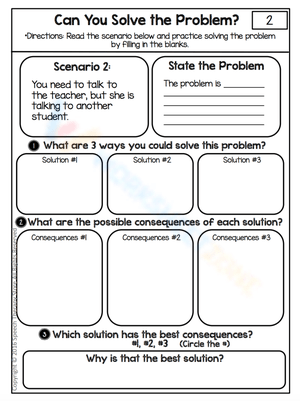 Can You Solve The Problem? Worksheet