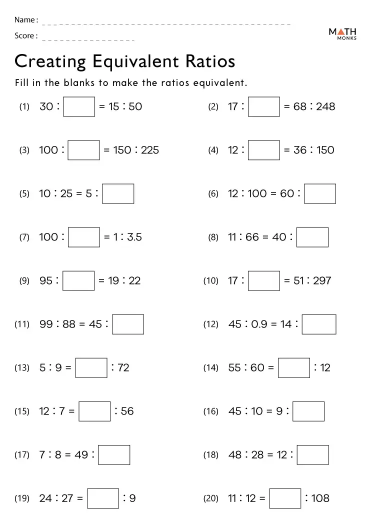 free proportion worksheet