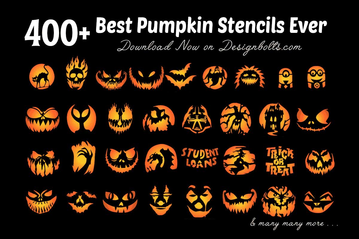 850+ Free Printable Halloween Pumpkin Carving Stencils, Patterns ...