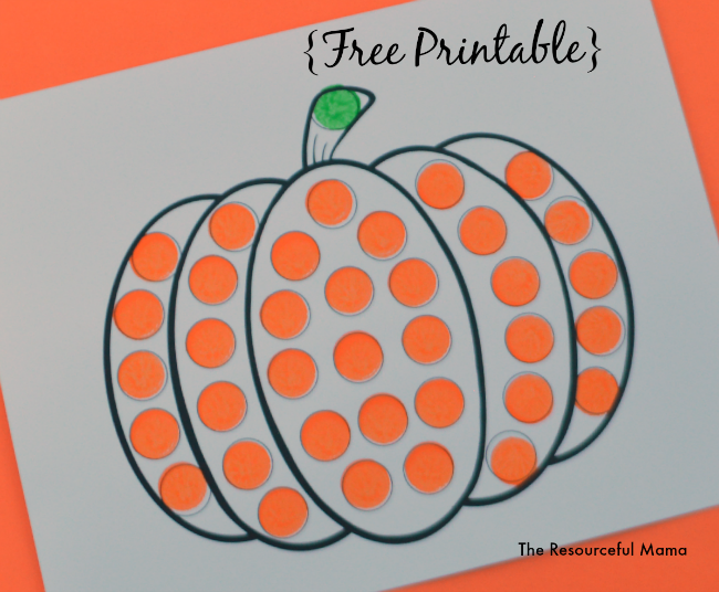 Pumpkin Do a Dot Worksheet 