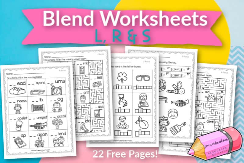 free r blend worksheet