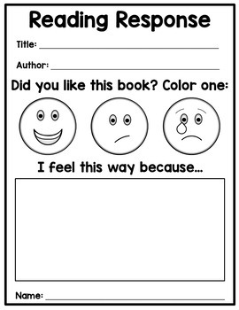 Reading Response Worksheet - Free by Amandas Little Learners | TPT