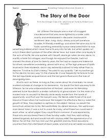 free reading comprehension worksheet for 6th grade