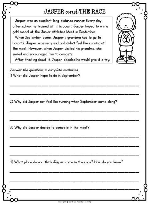 free reading comprehension worksheet grade 2