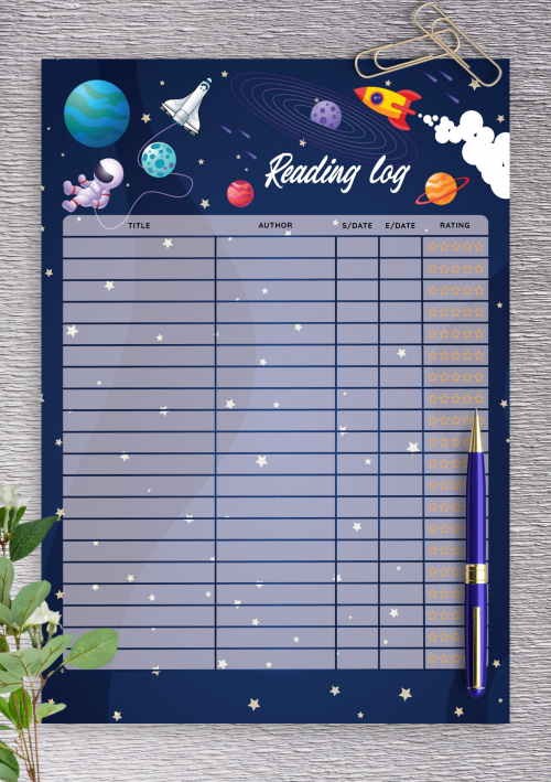Reading Log Templates - Get Printable &  Digital PDF