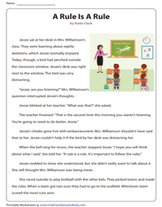 4th Grade Reading Comprehension Worksheets