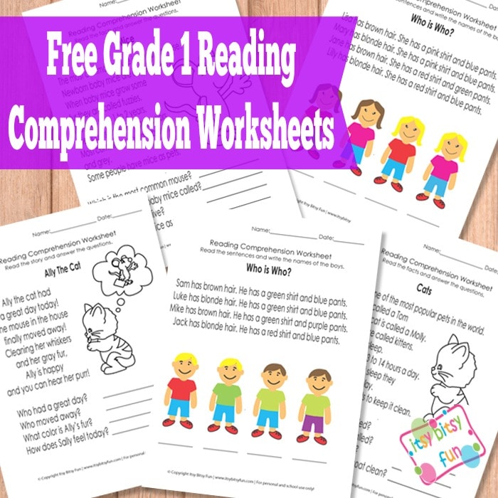 free reading worksheet grade 1