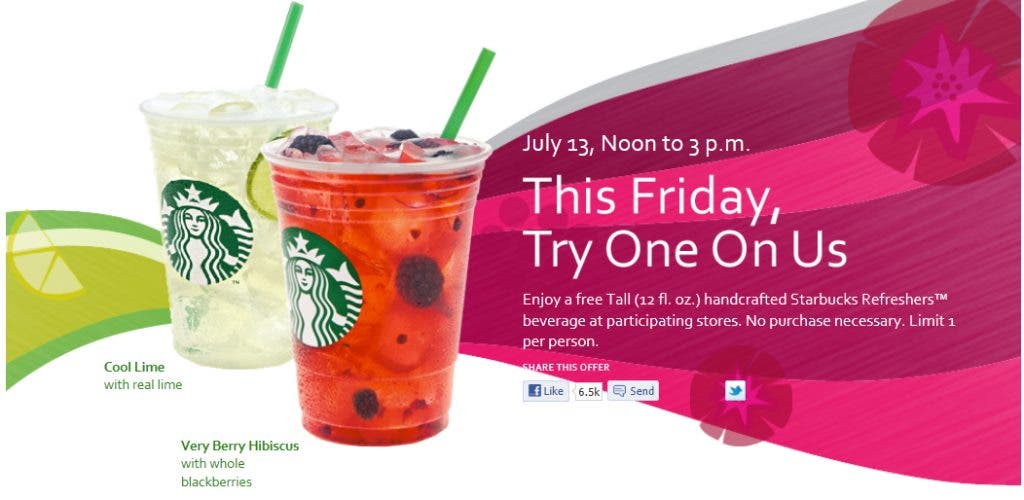 Snag a Free Refresher Beverage at Starbucks on Friday | Greenfield ...
