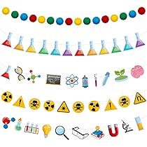 Amazon.com: Wettarn 5 Pieces Science Party Decorations Science ...