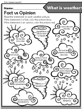 Free Science activities : Weather unit for Kindergarten, 1st Grade ...