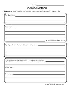 Scientific Method Printables for 2nd - 6th Grade | Lesson Planet