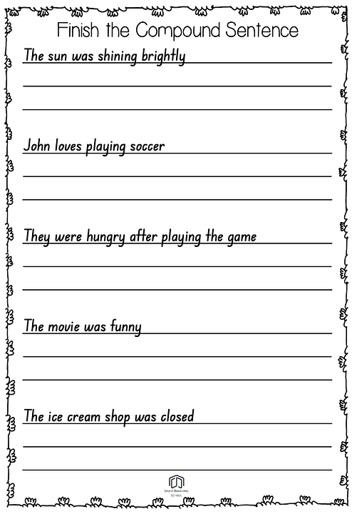Free Compound Sentence Worksheet