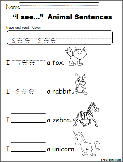 free sentence worksheet