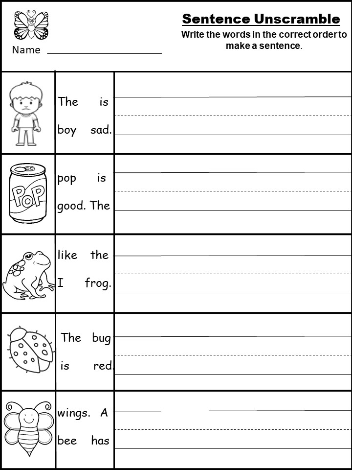 Free Kindergarten Writing Printable - kindermomma.com