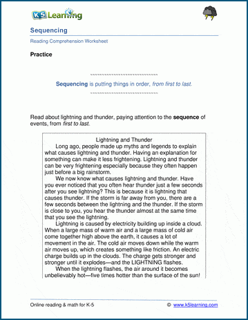 Sequencing Practice Worksheets | Worsheets library