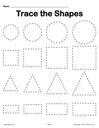 free shape worksheet for kindergarten