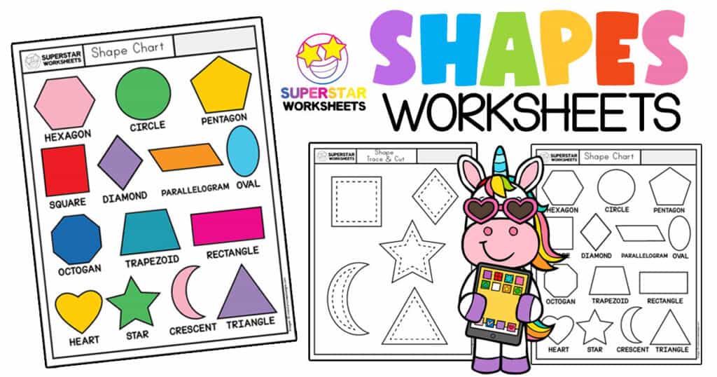 free shape worksheet for kindergarten
