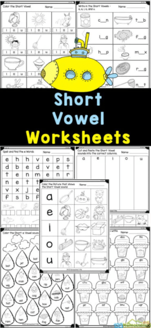 free short vowel worksheet