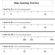Skip Counting Worksheets &  Free Printables 