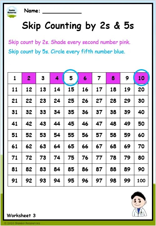 Grade 1 Skip Counting Worksheets | Free Printables | Math Worksheets