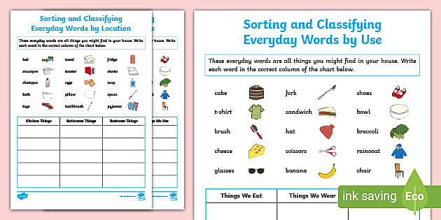 Early Childhood Sorting &  Classifying Activity - Twinkl