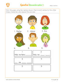 free spanish worksheet for kids