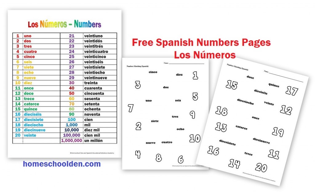 Los Números - Free Spanish Numbers Worksheets - Homeschool Den