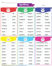 free spelling worksheet for 3rd grade