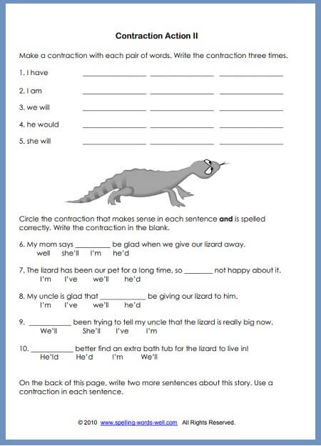 free spelling worksheet for 3rd grade