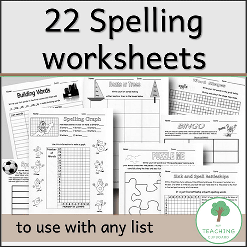 free spelling worksheet for teachers