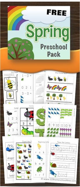 FREE Spring Worksheets for Preschool