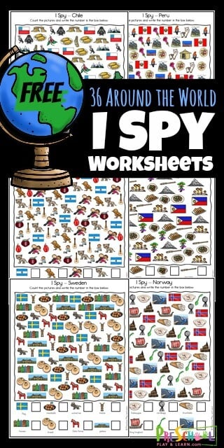 ? FREE Printable Around the World I Spy Worksheets