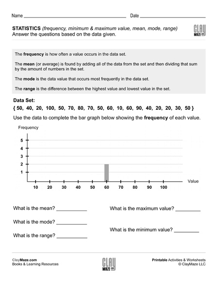 General Statistics Worksheet - C | Homeschool Books, Math ...