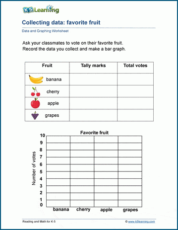 Graphing and data worksheets for grade 1 | Worsheets library