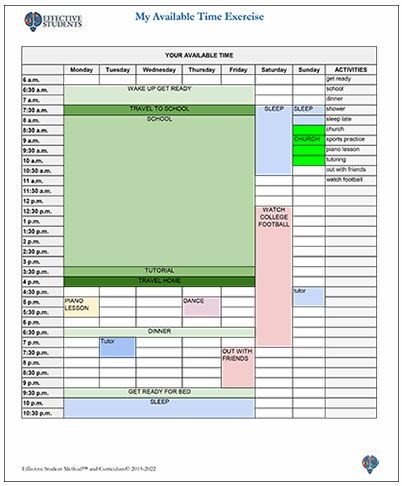 Time Management Worksheet for Students, Teachers &  Parents | Free ...