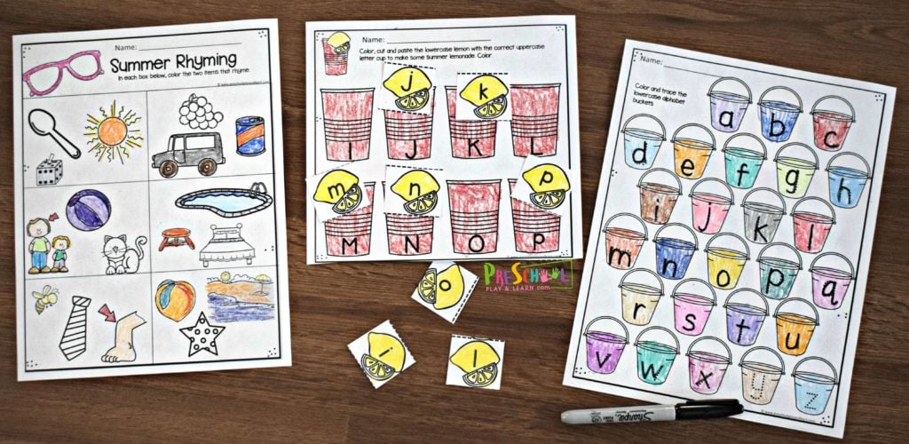 ? FREE Summer Worksheets for Preschool
