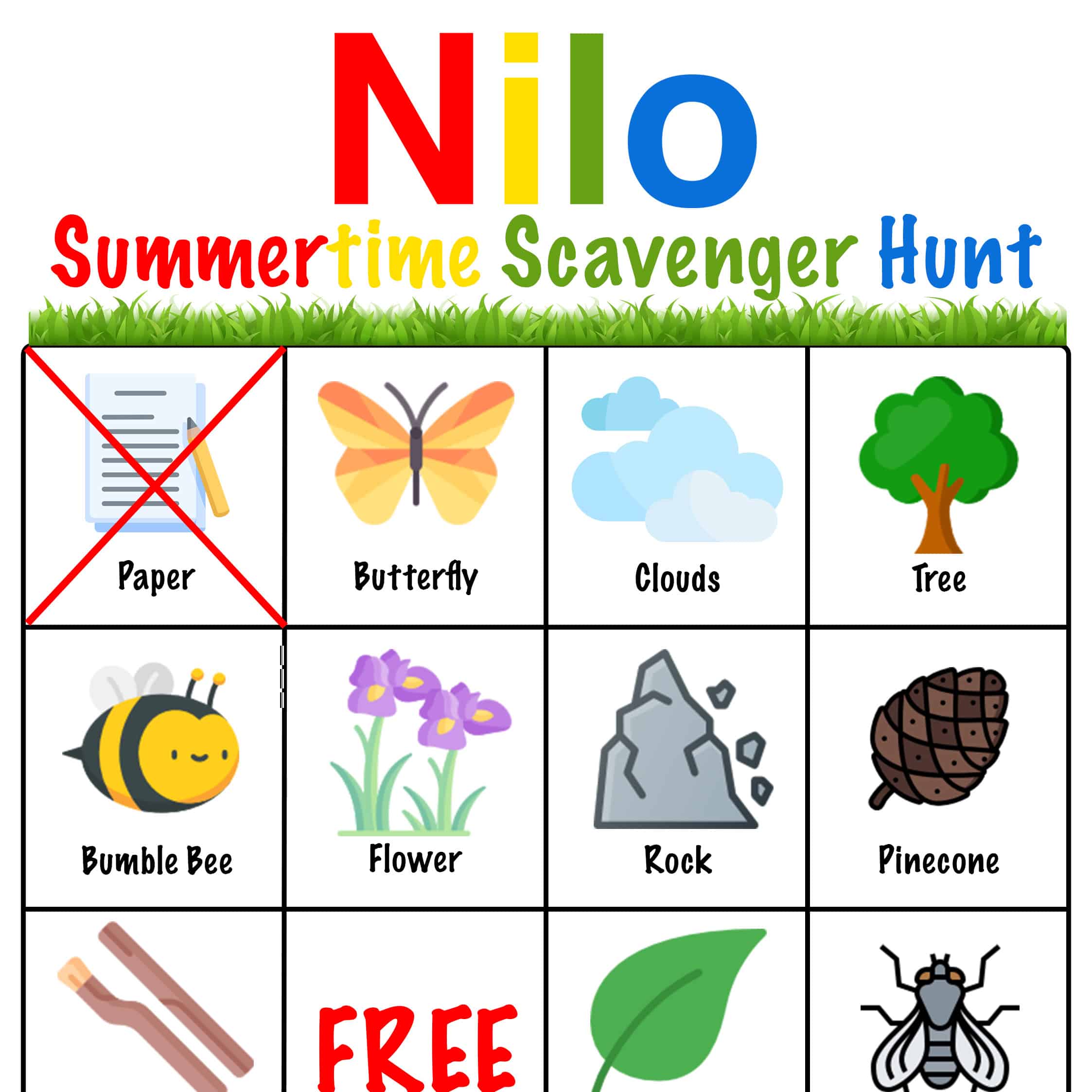 Fun Summertime Scavenger Hunt Kids Activity - Free