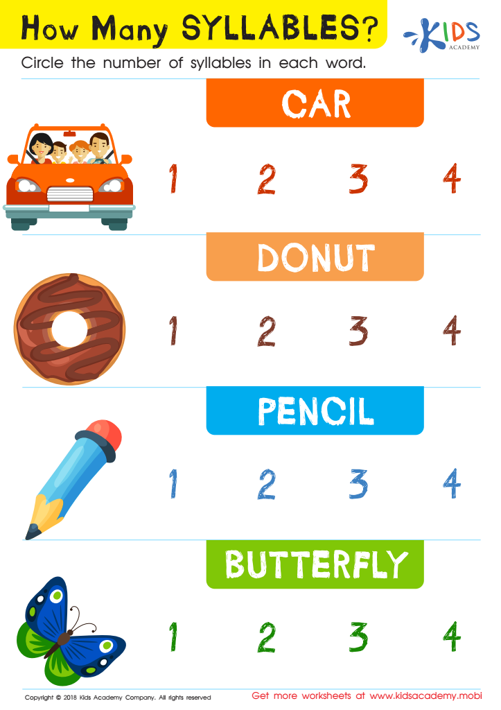 free syllable worksheet