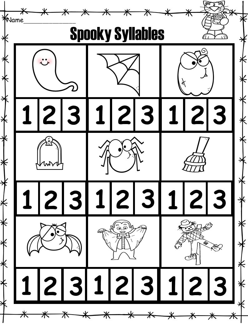 Free Halloween Syllables - kindermomma.com