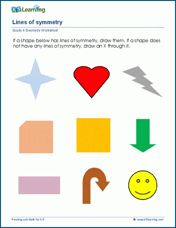 Lines of Symmetry Worksheets | Worsheets library